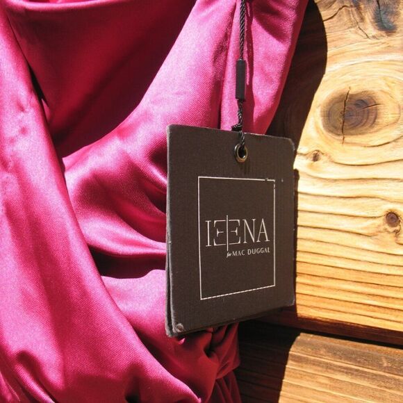 Mac Duggal 26654 Gathered One Shoulder Satin Faux Wrap Gown Dress - Picture 15 of 16